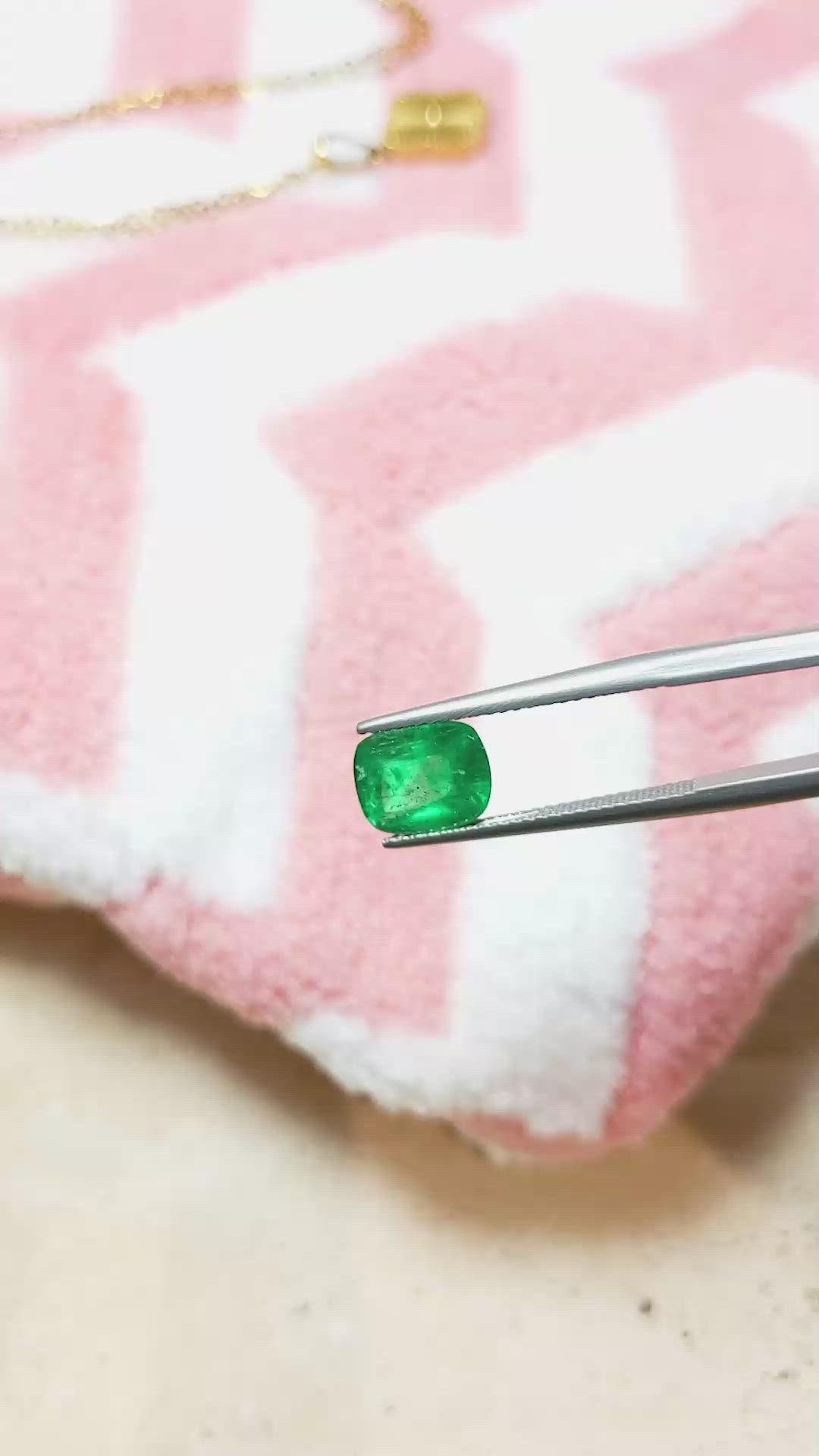 2.07 Ct. Cabochon Emerald from Pakistan Size Video