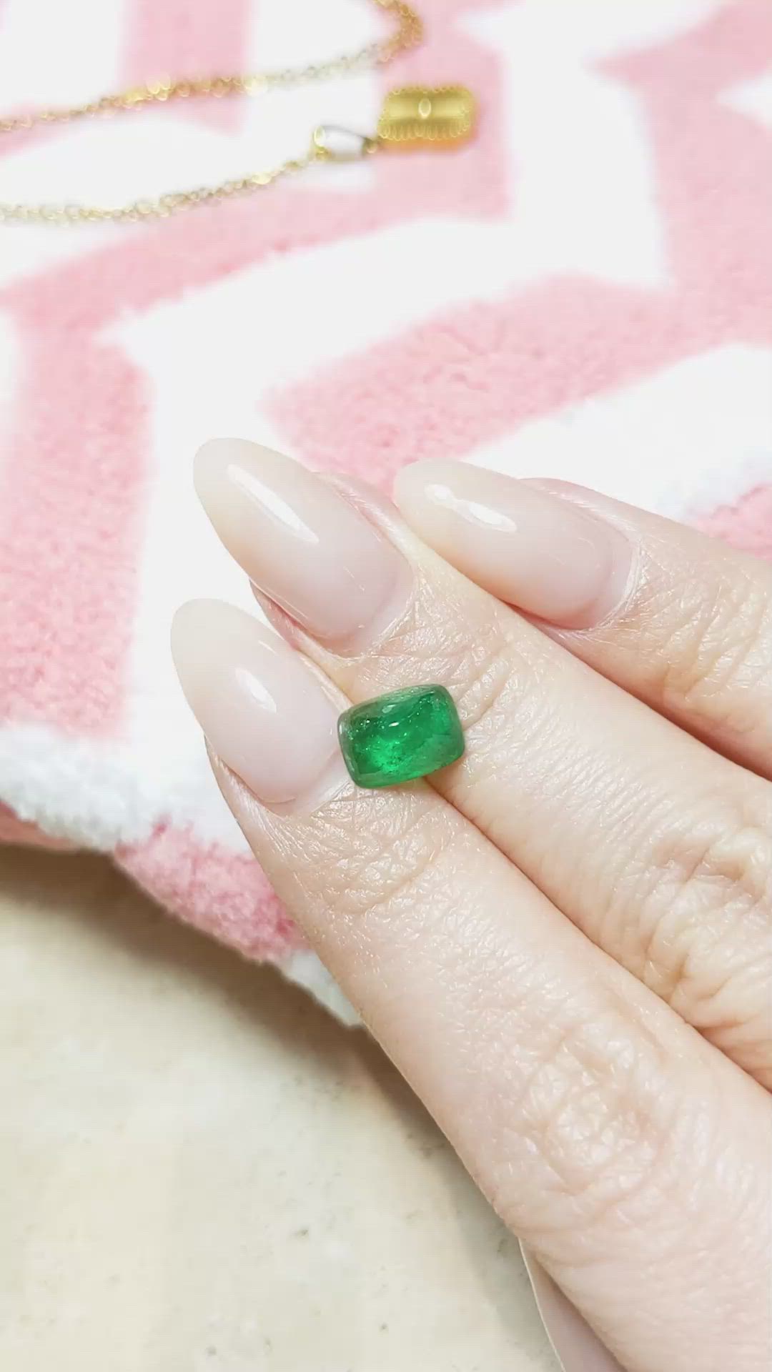 1.96 Ct. Cabochon Emerald from Pakistan Size Video