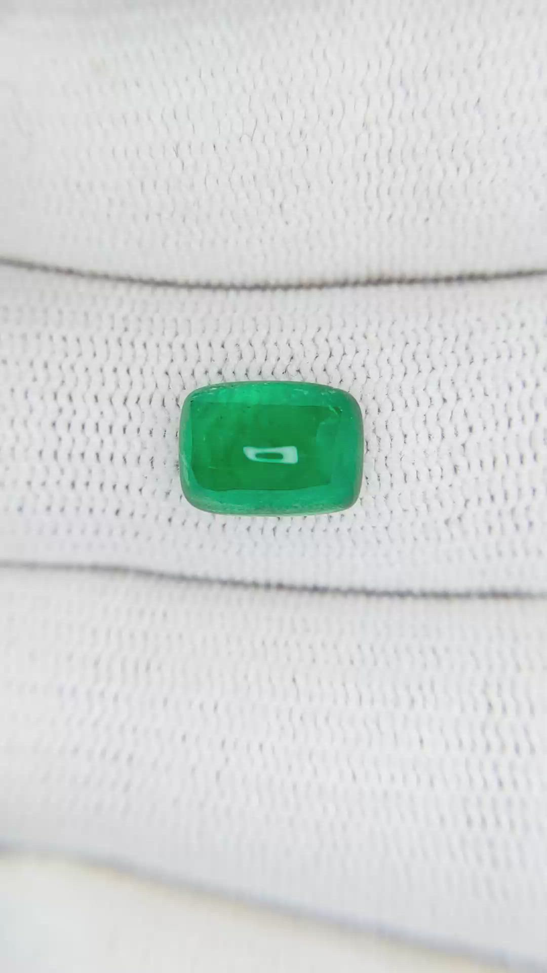 1.96 Ct. Cabochon Emerald from Pakistan Size Video