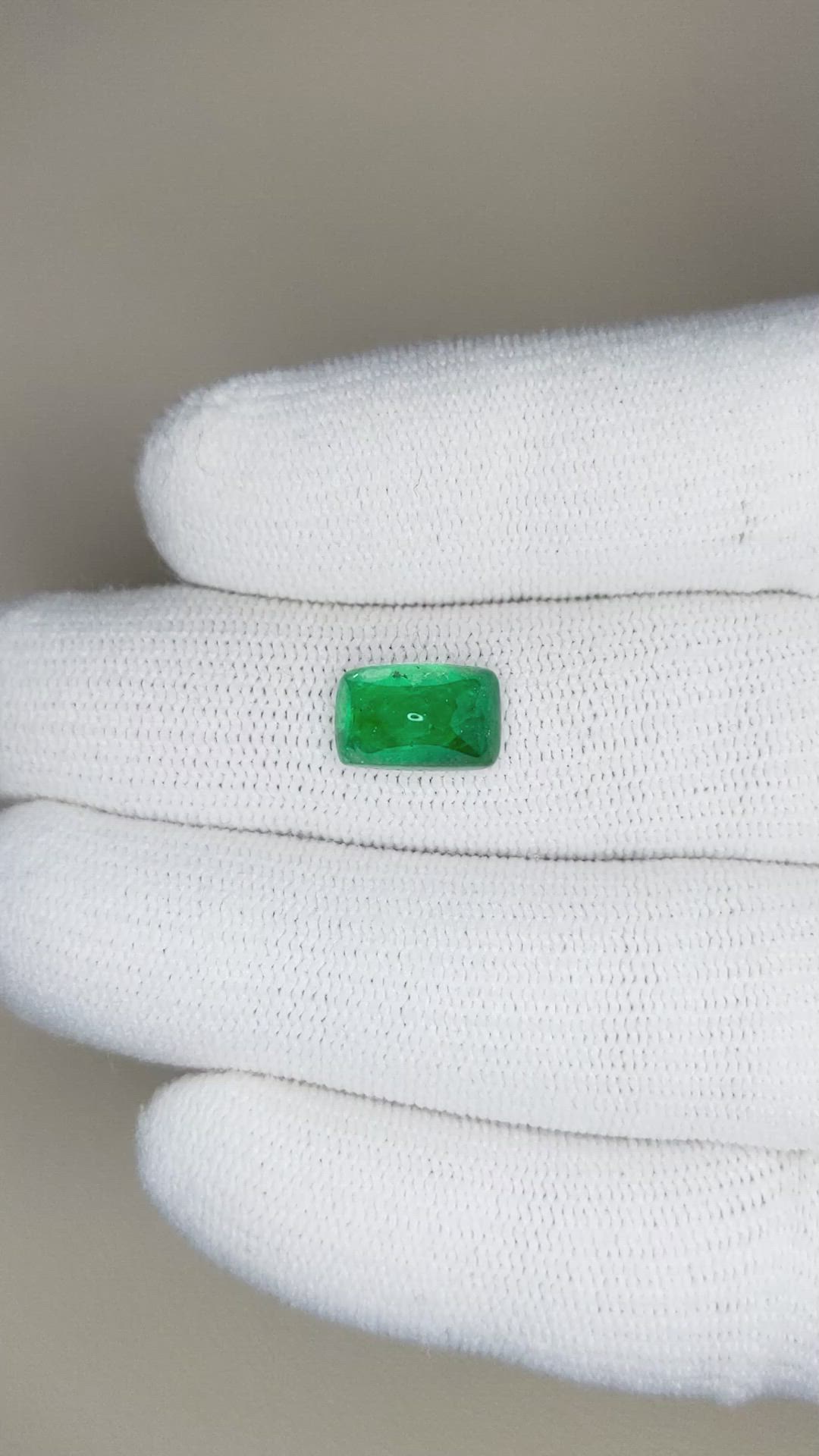 2.38 Ct. Cabochon Emerald from Pakistan Size Video