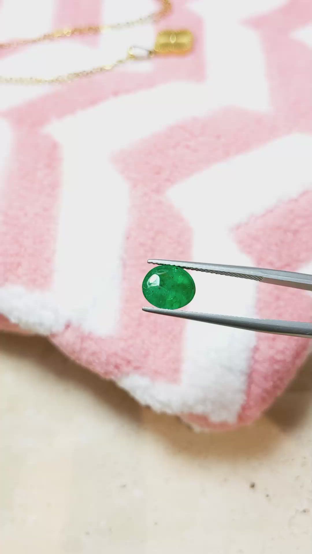 2.82 Ct. Cabochon Emerald from Pakistan Size Video