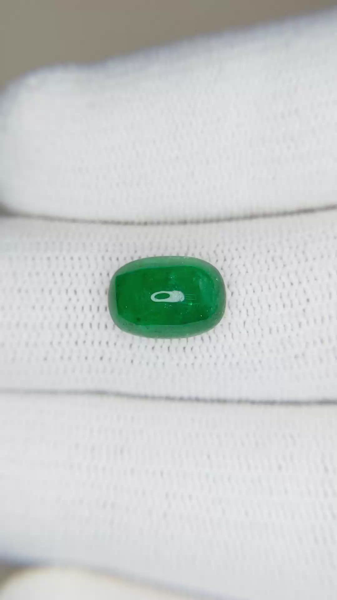 2.05 Ct. Cabochon Emerald from Pakistan Size Video