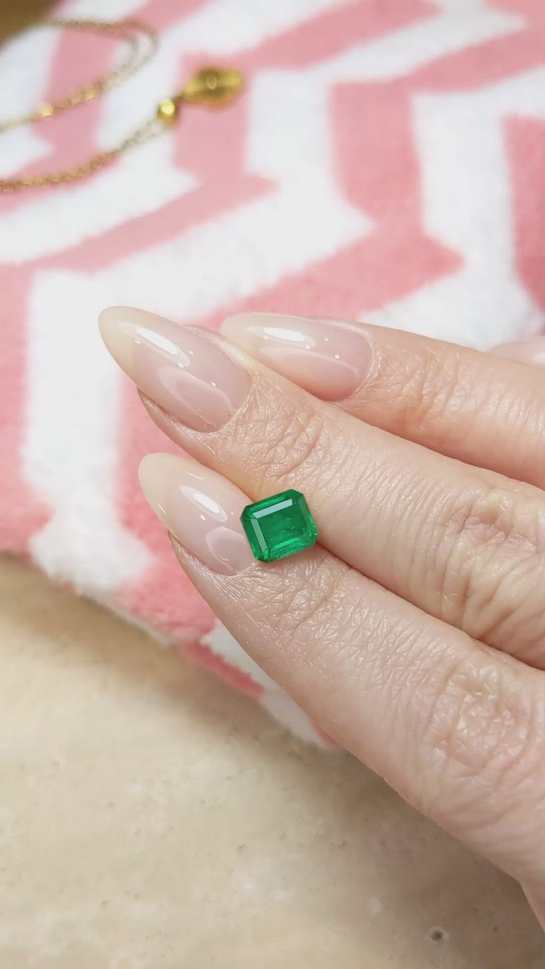 1.58 Ct. Emerald from Zambia Size Video