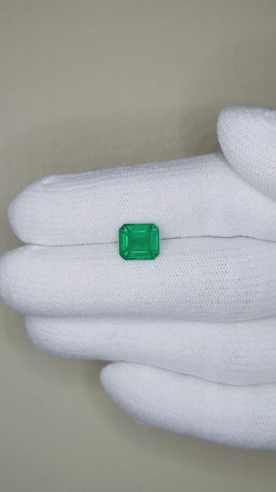 1.58 Ct. Emerald from Zambia Size Video