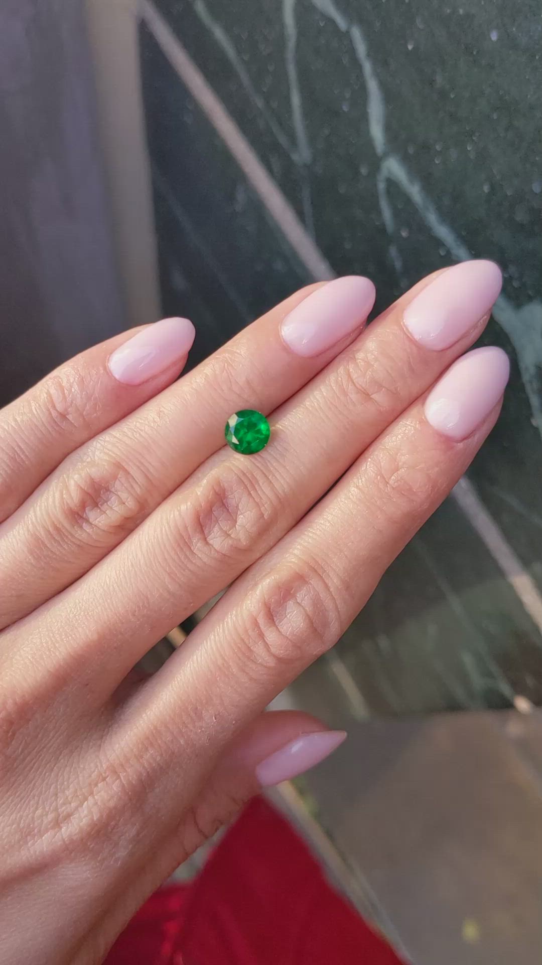 1.07 Ct. Emerald from Zambia Size Video