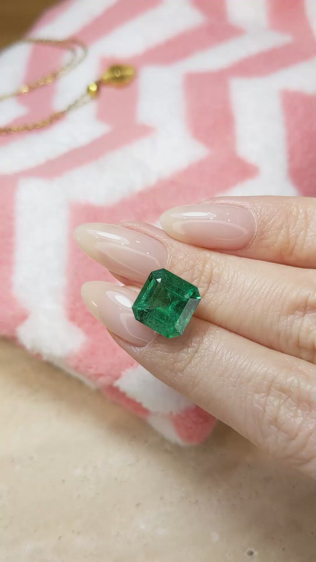 5.71 Ct. Emerald from Zambia Size Video