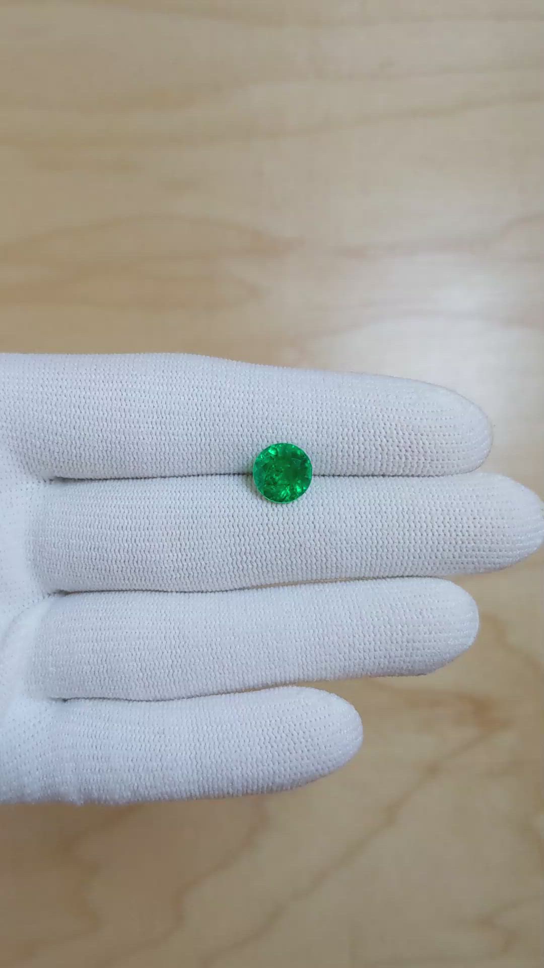 2.10 Ct. Emerald from Colombia Size Video