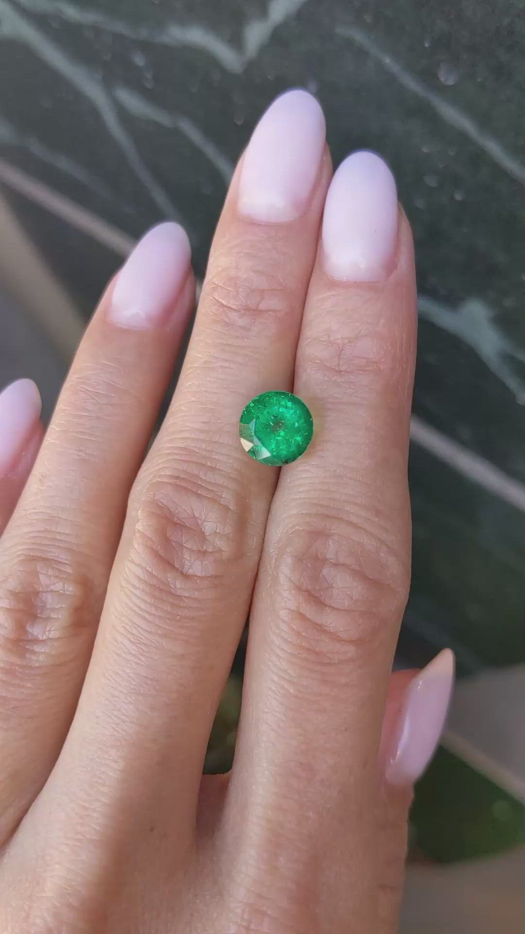 3.18 Ct. Emerald from Zambia Size Video
