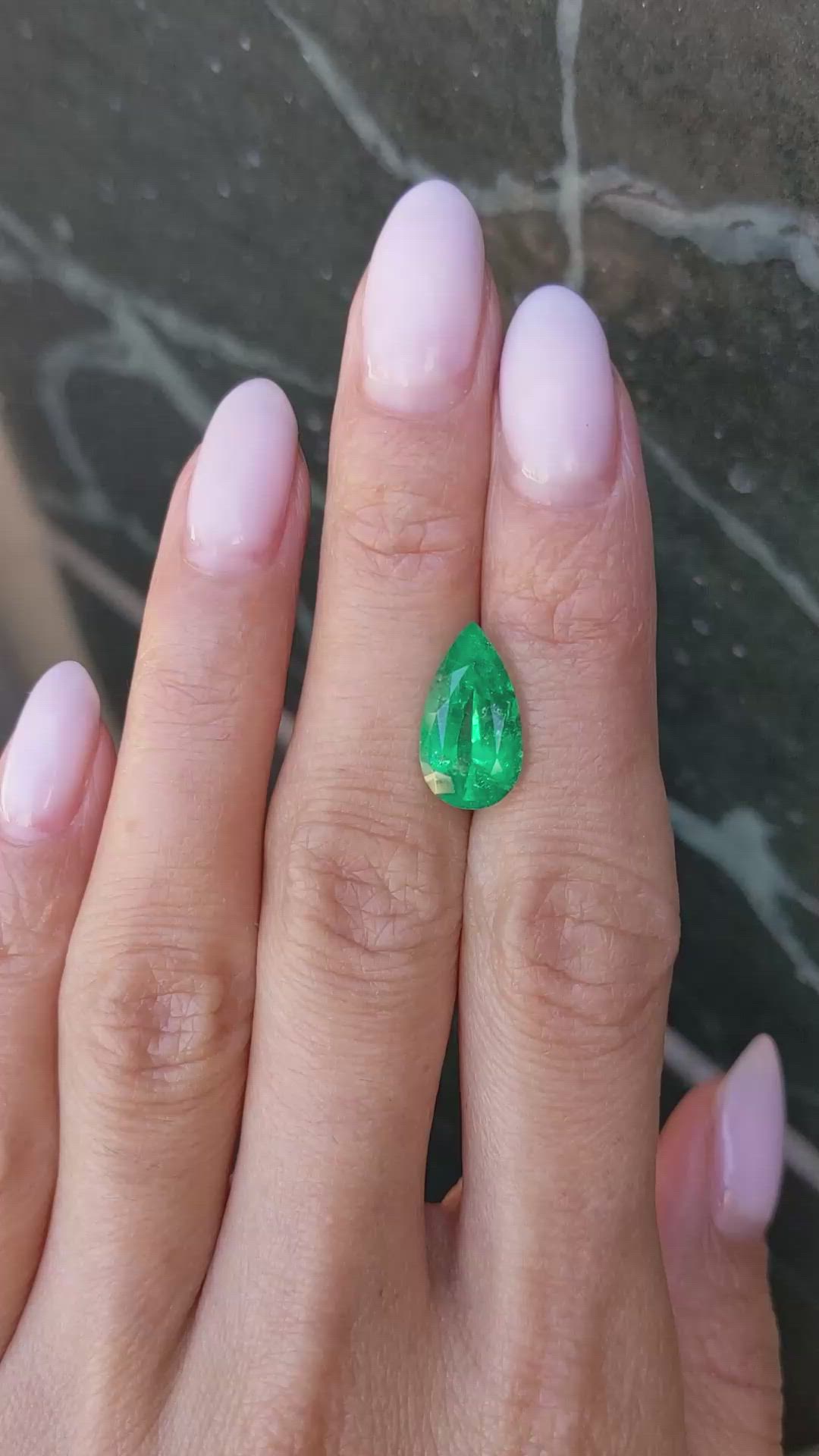 3.43 Ct. Emerald from Brazil Size Video