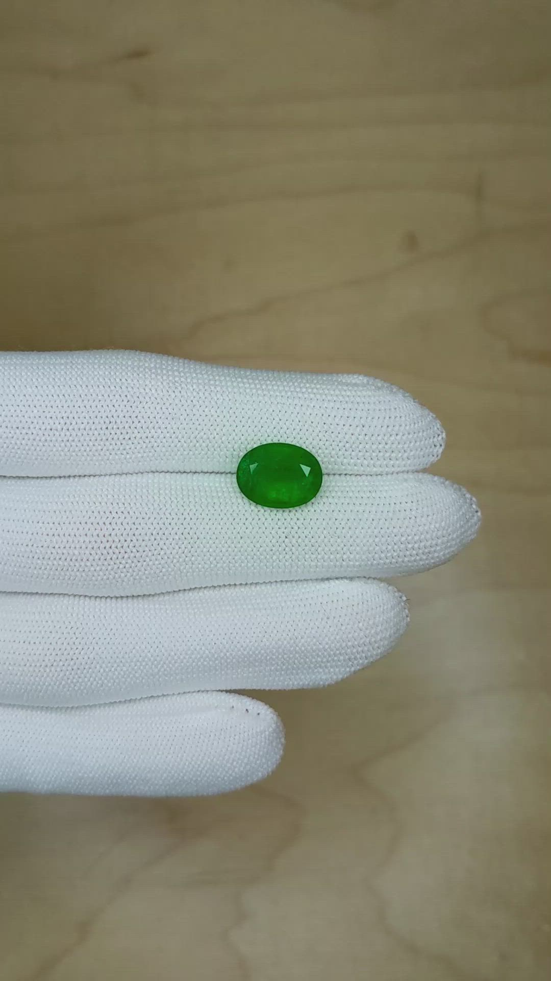 4.34 Ct. Emerald from Zambia Size Video