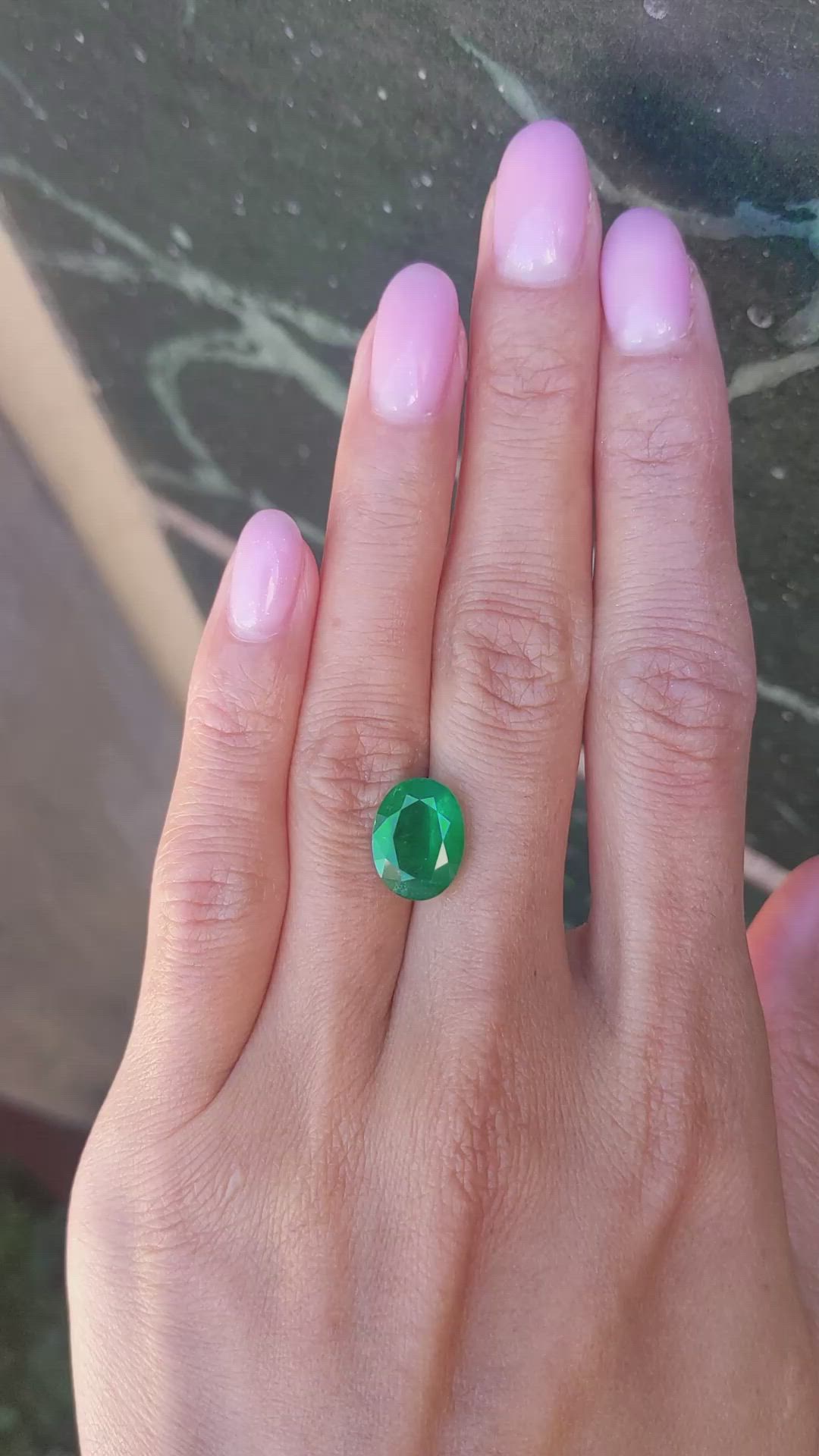 4.34 Ct. Emerald from Zambia Size Video