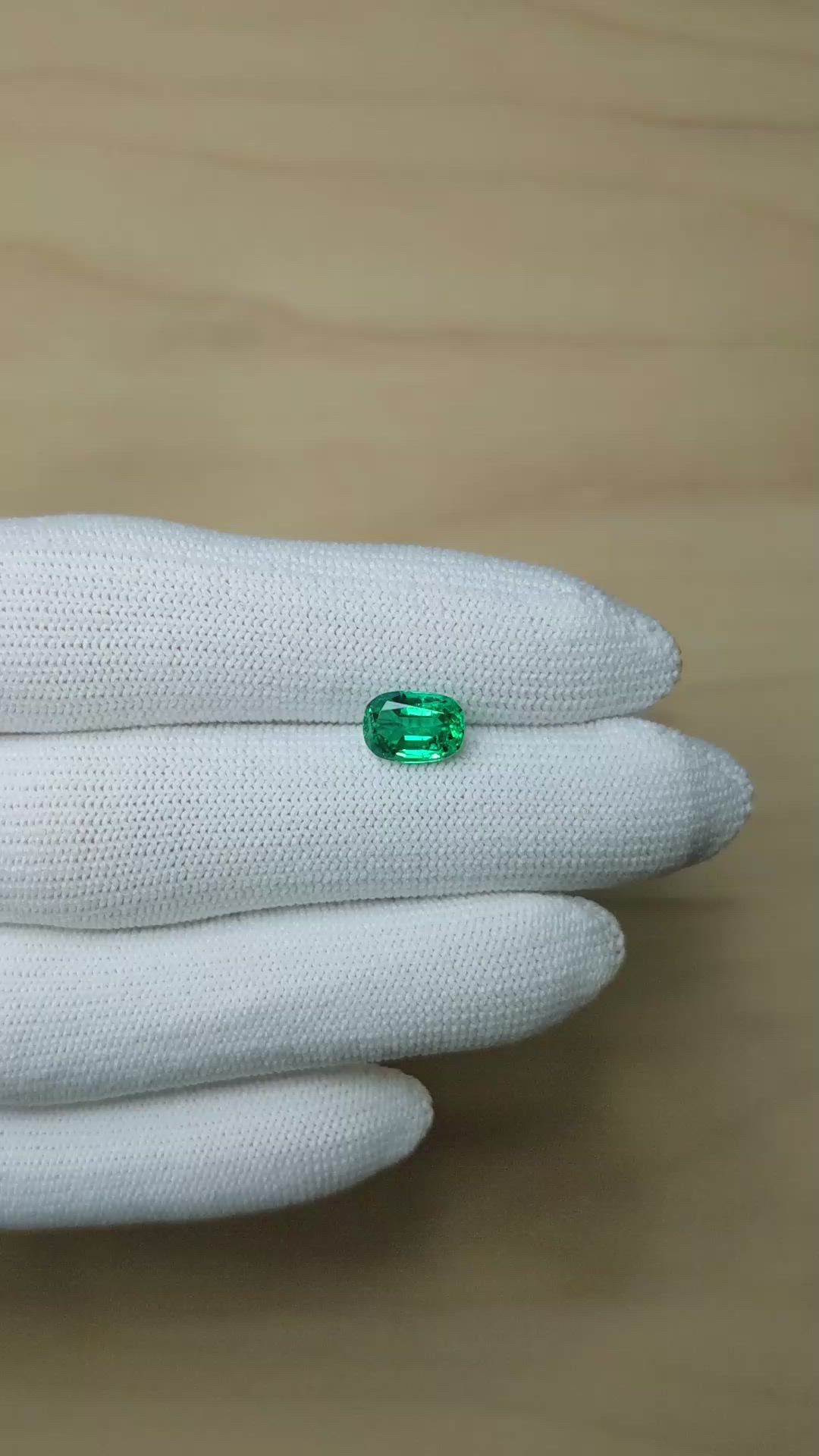 1.46 Ct. Emerald from Zambia Size Video