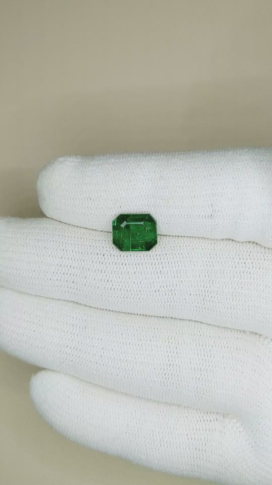 2.10 Ct. Emerald from Zambia Size Video