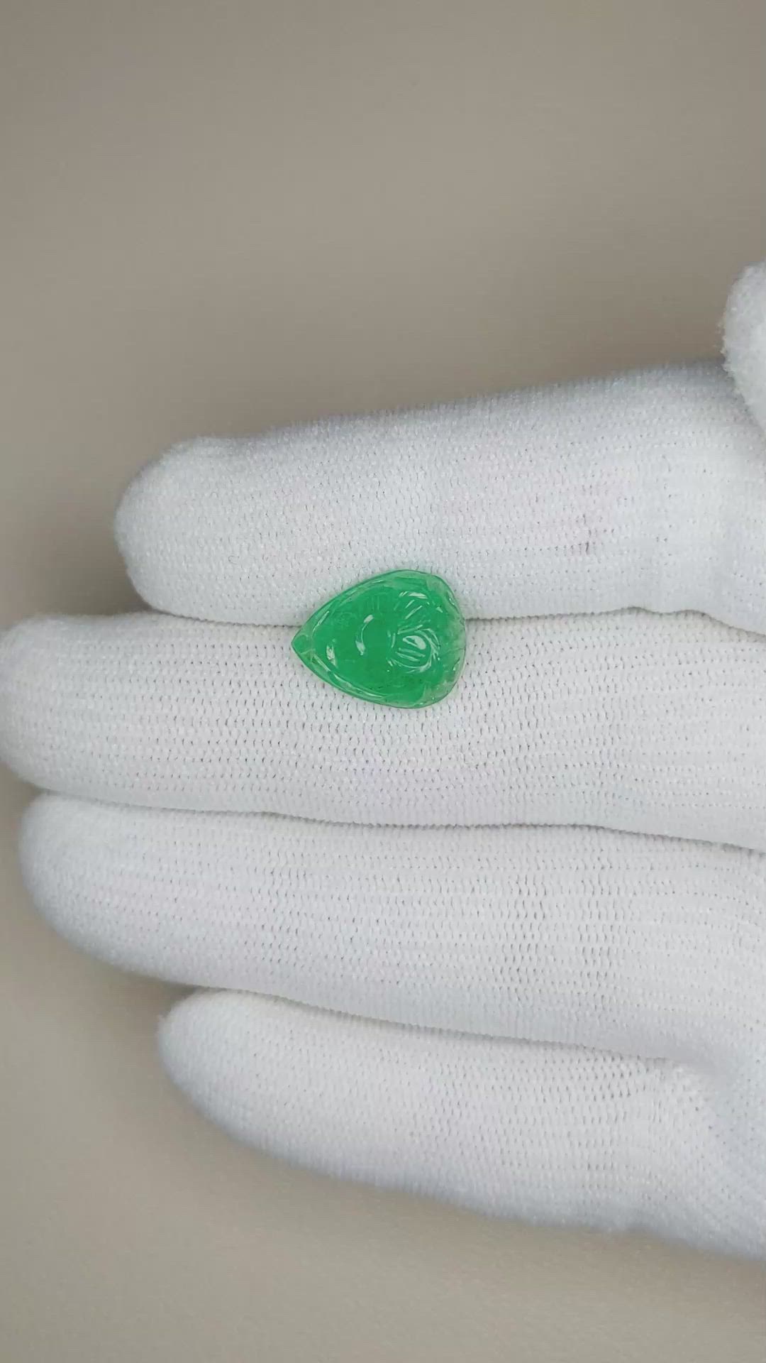 5.88 Ct. Emerald from Zambia Size Video