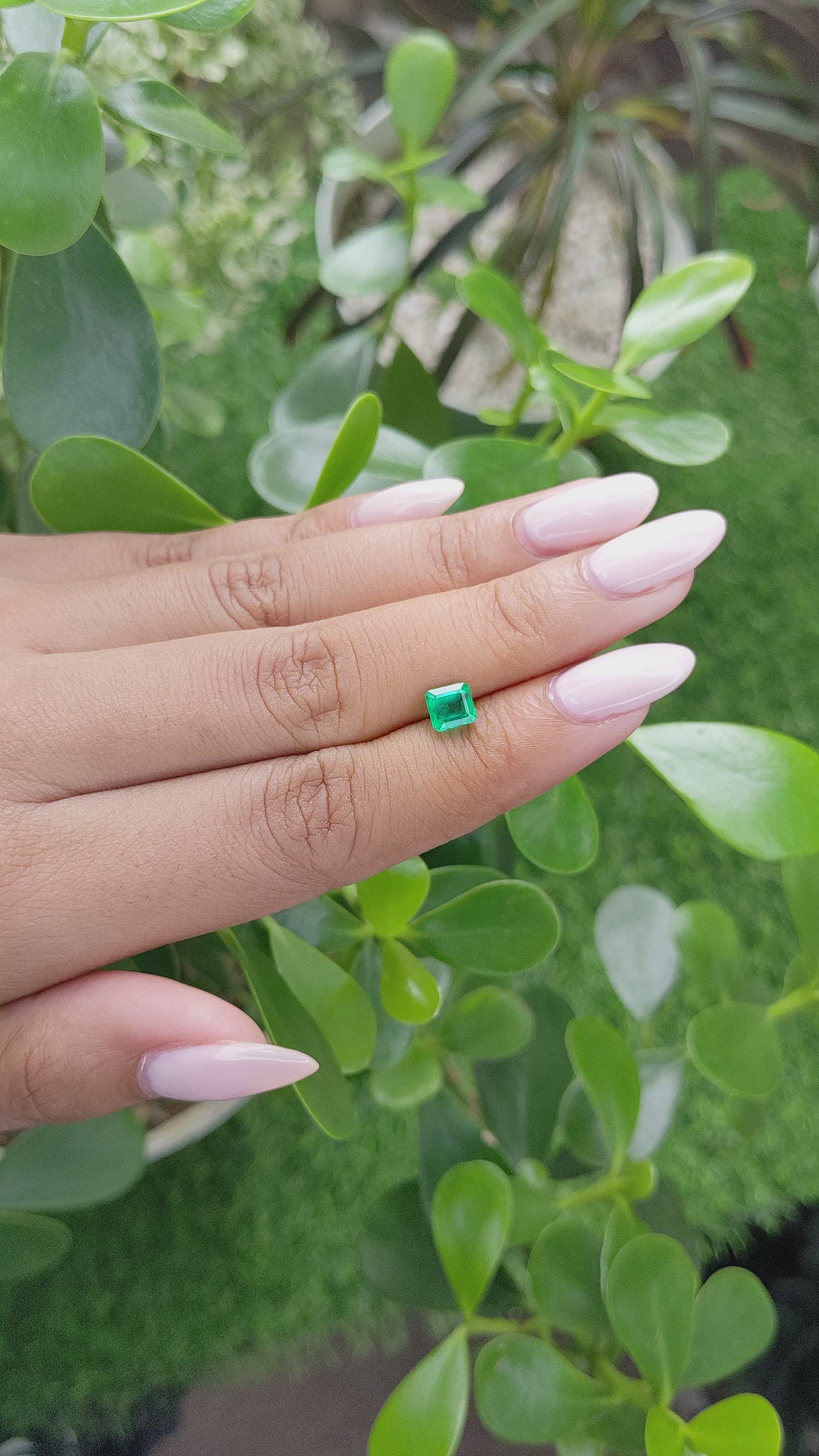0.83 Ct. Emerald from Colombia Size Video