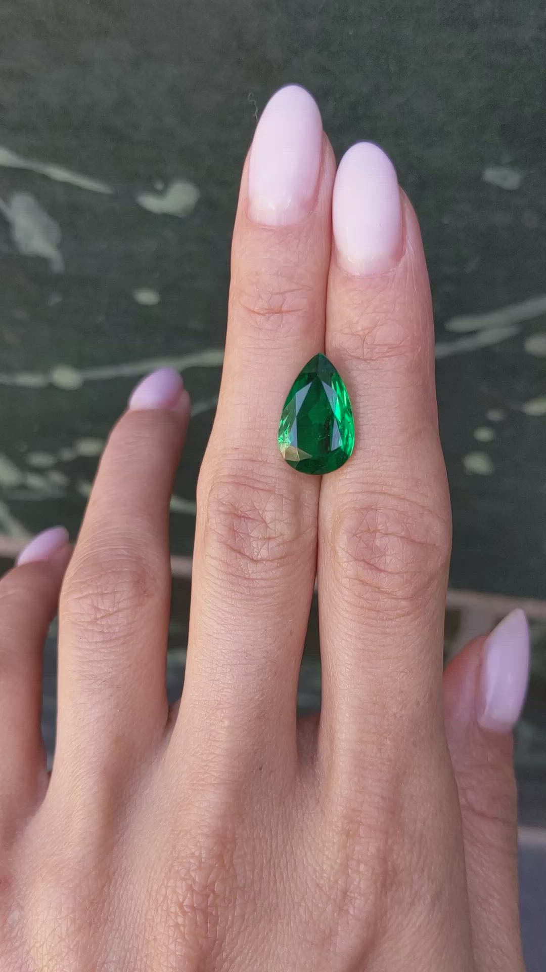 5.24 Ct. Emerald from Zambia Size Video