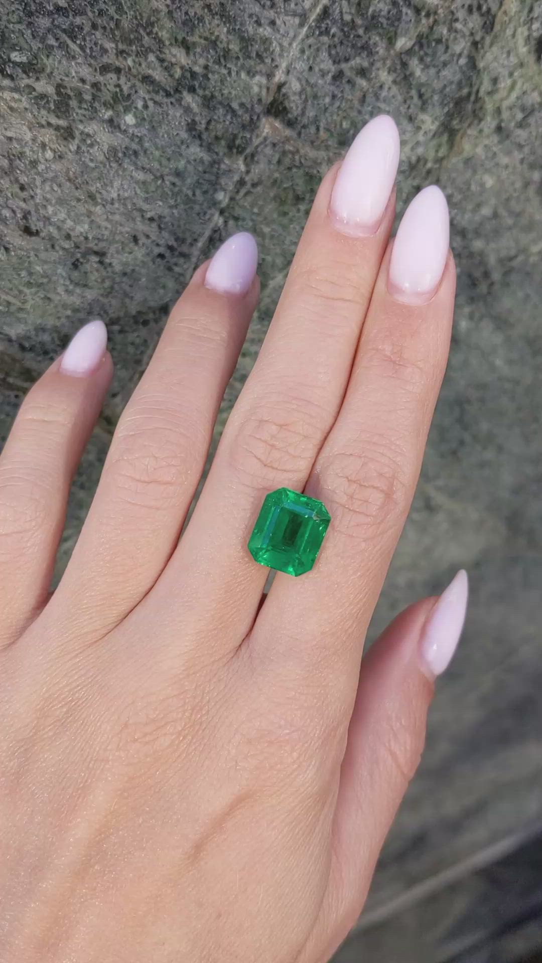 6.54 Ct. Emerald from Zambia Size Video