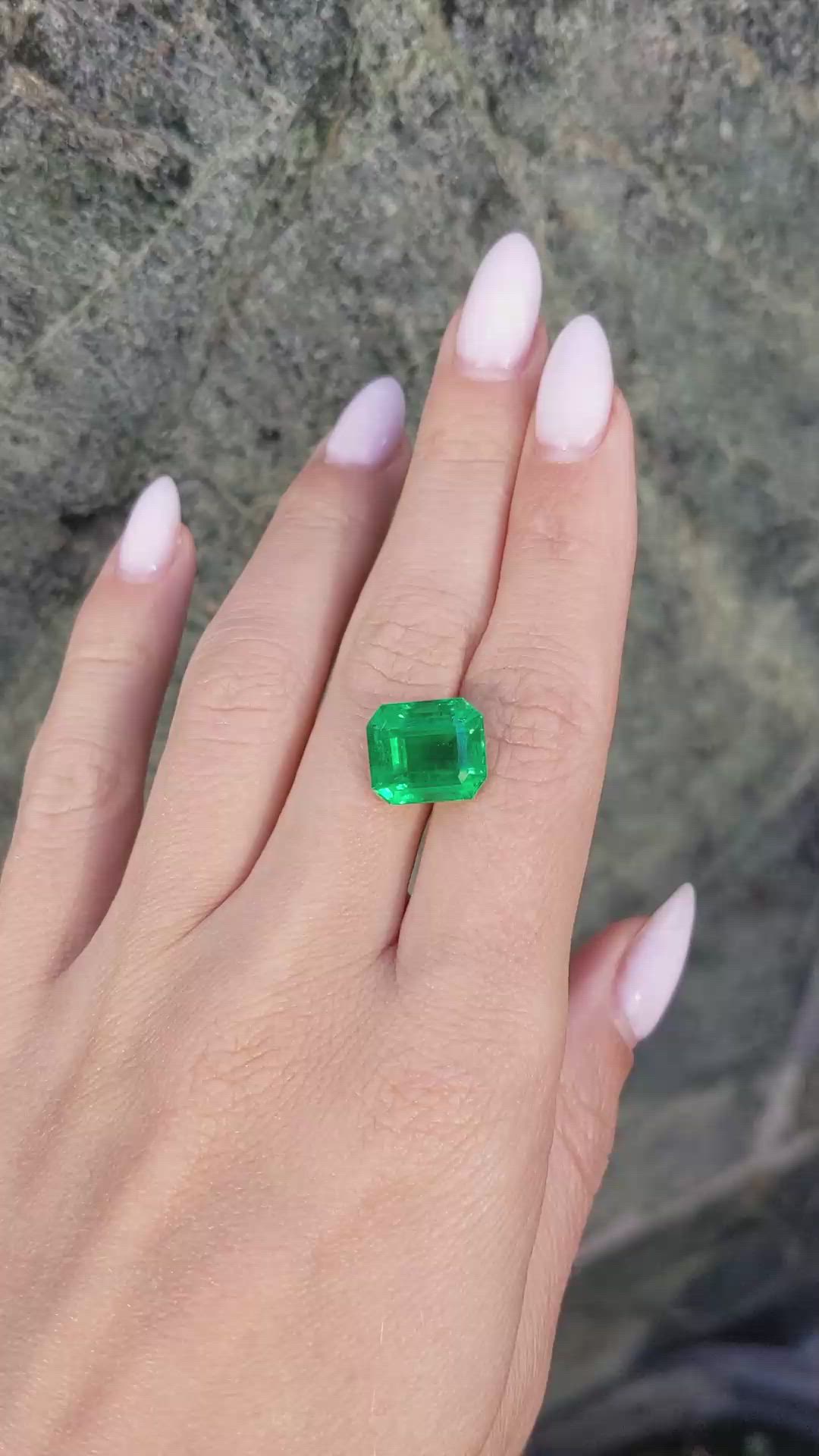 6.54 Ct. Emerald from Zambia Size Video