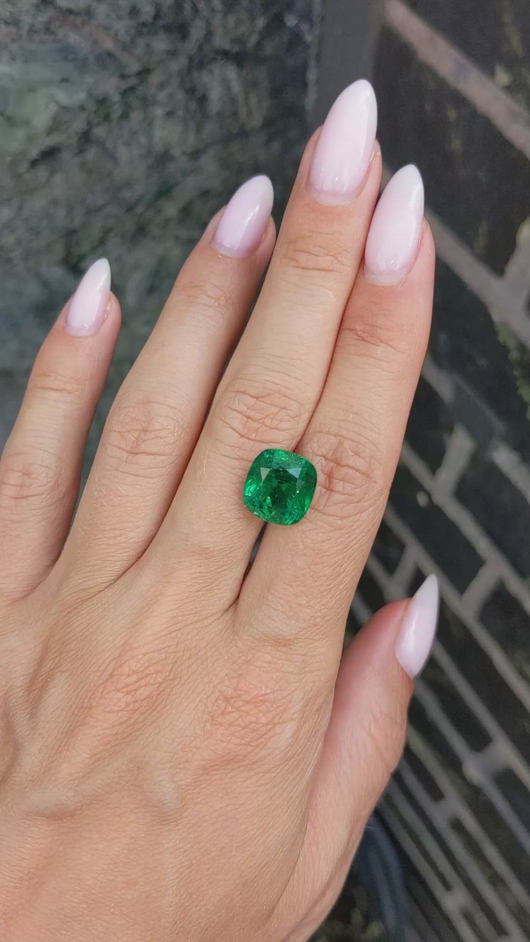 6.28 Ct. Emerald from Zambia Size Video