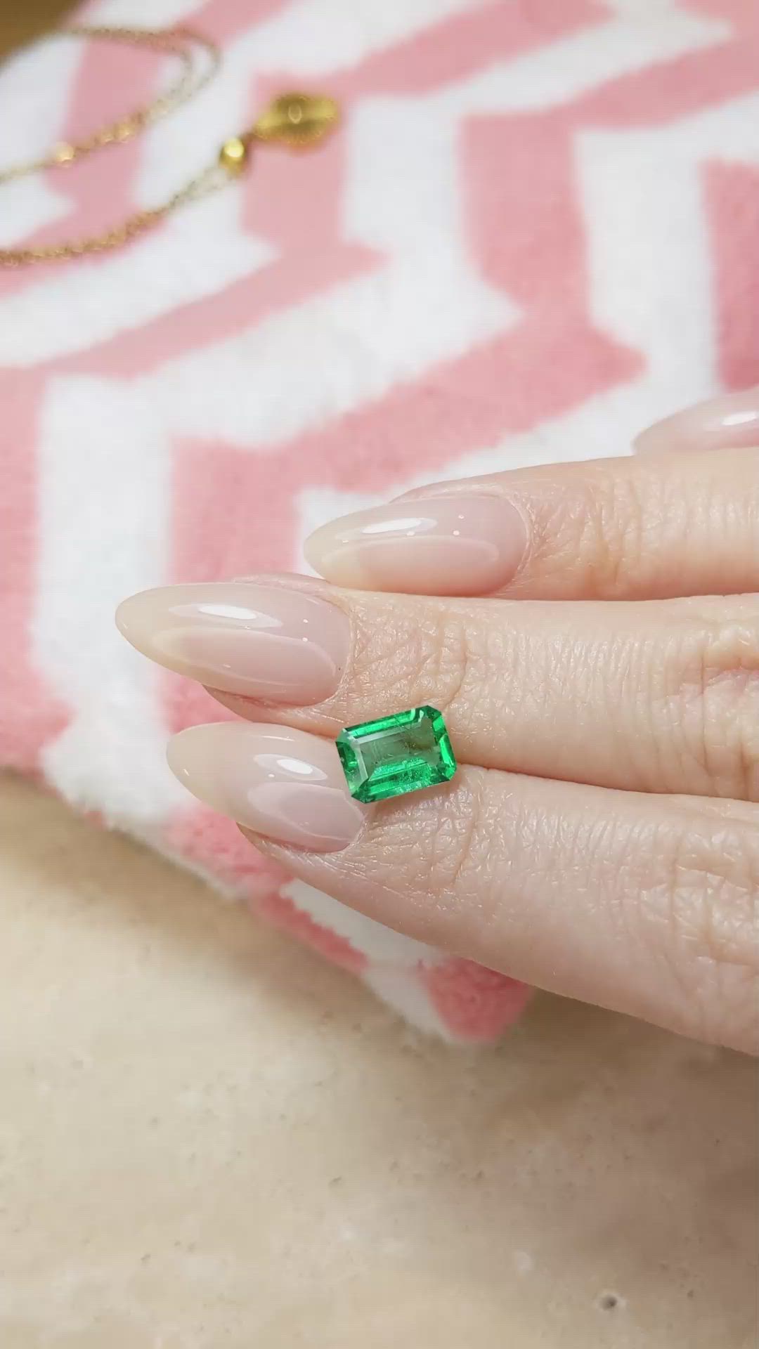 1.52 Ct. Emerald from Zambia Size Video