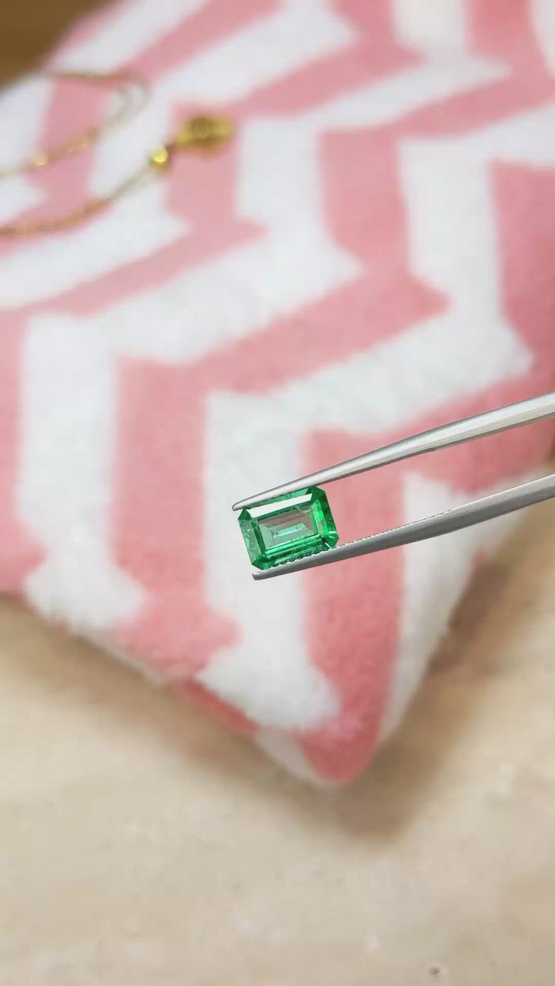 1.52 Ct. Emerald from Zambia Size Video