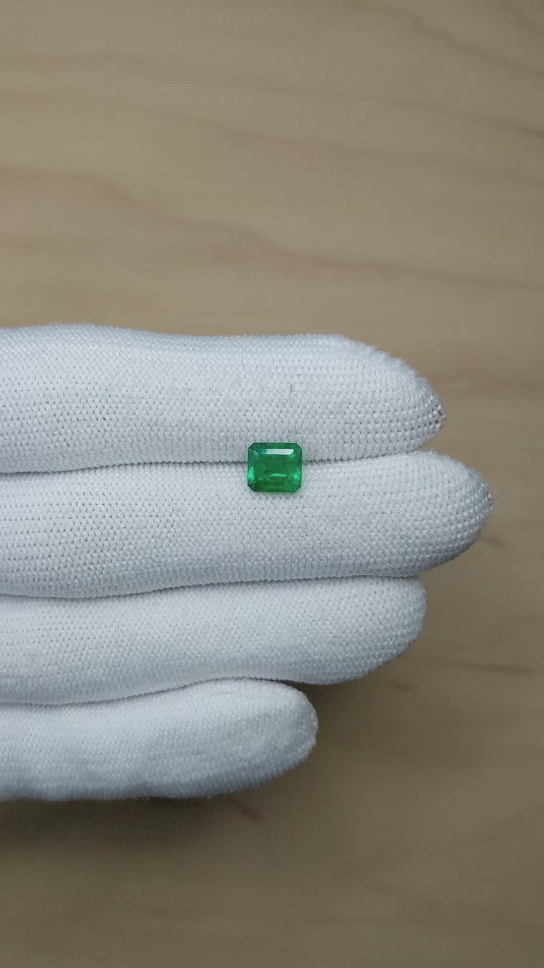1.25 Ct. Emerald from Zambia Size Video