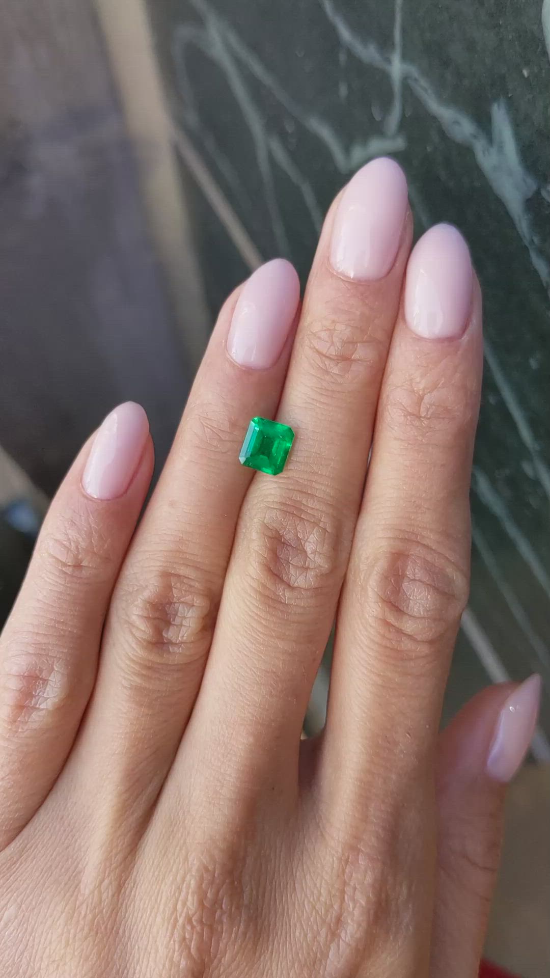 1.25 Ct. Emerald from Zambia Size Video