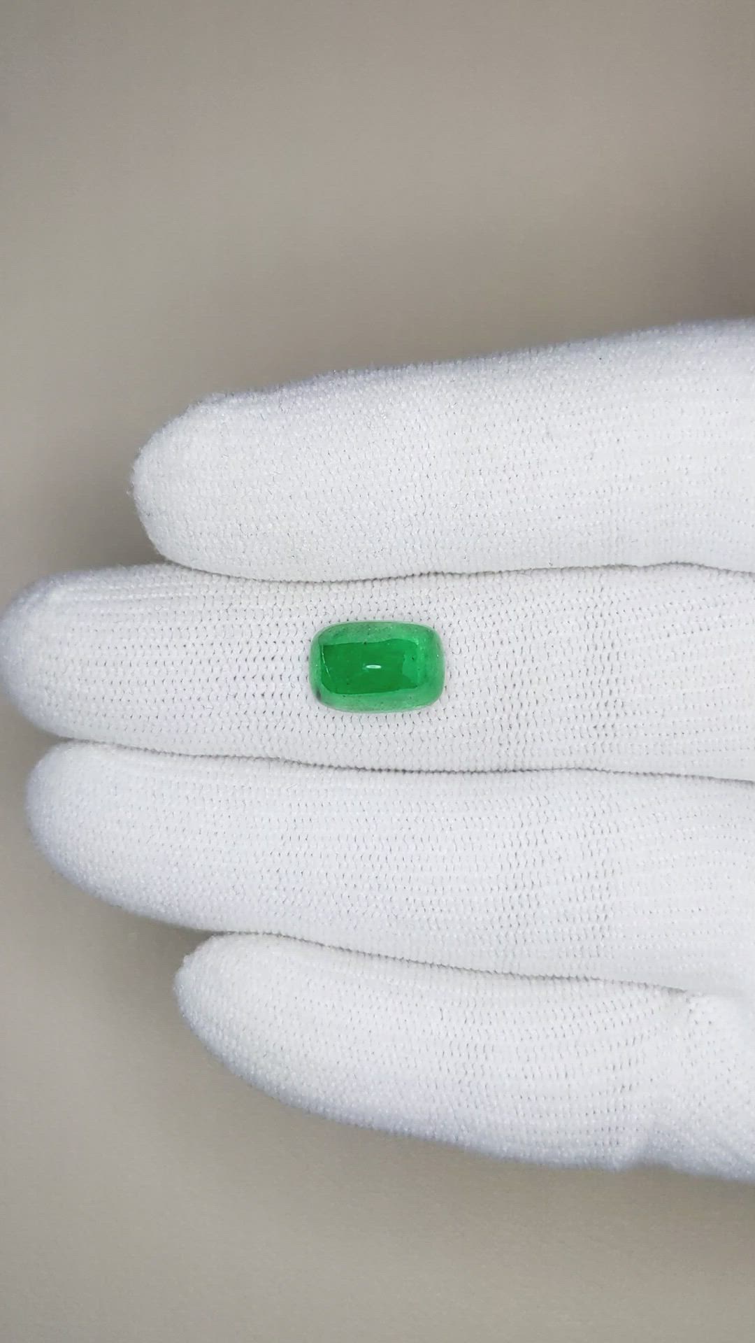 3.41 Ct. Cabochon Emerald from Pakistan Size Video