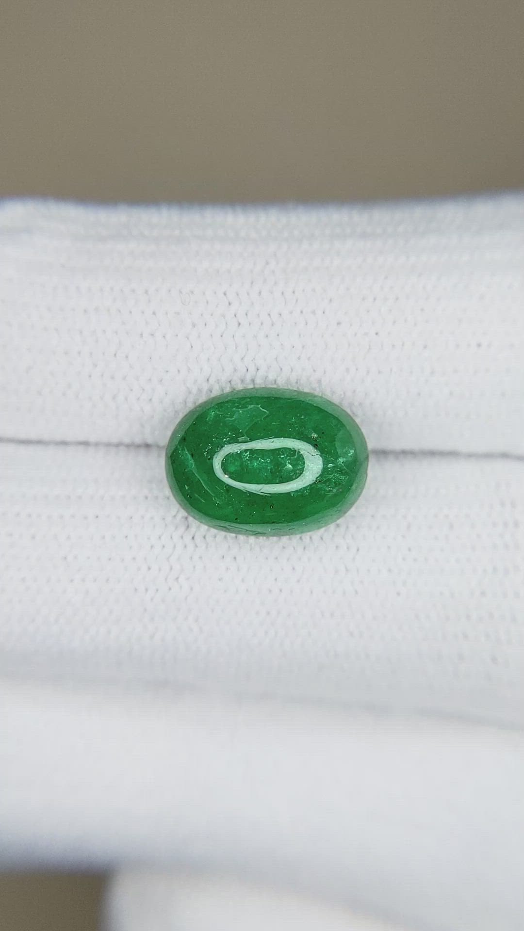 3.38 Ct. Cabochon Emerald from Pakistan Size Video