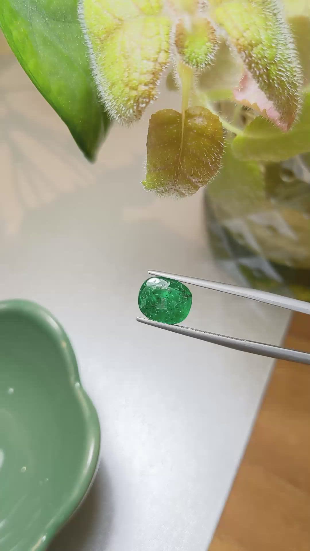 2.88 Ct. Cabochon Emerald from Pakistan Size Video