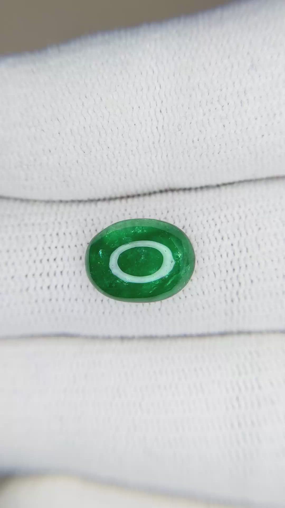 3.00 Ct. Cabochon Emerald from Pakistan Size Video