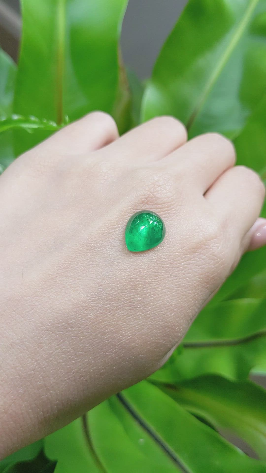 4.56 Ct. Cabochon Emerald from Pakistan Size Video