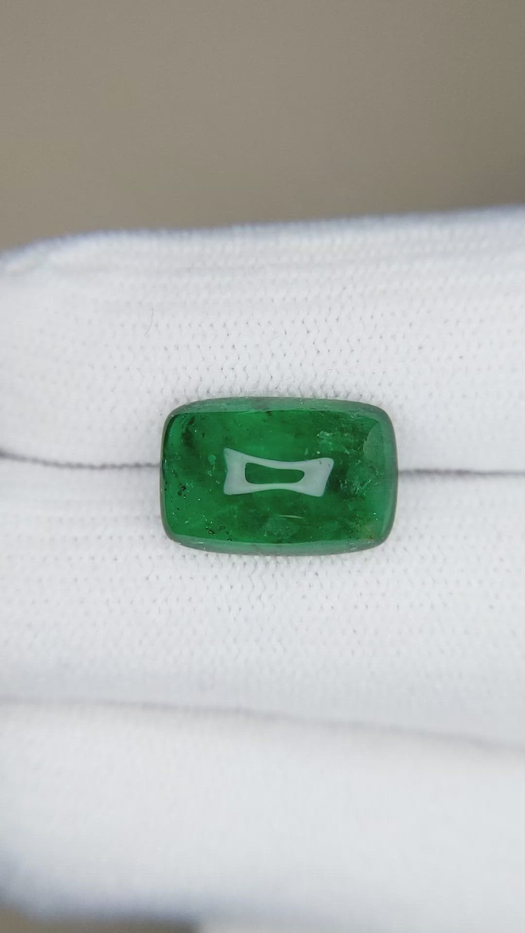 4.47 Ct. Cabochon Emerald from Pakistan Size Video