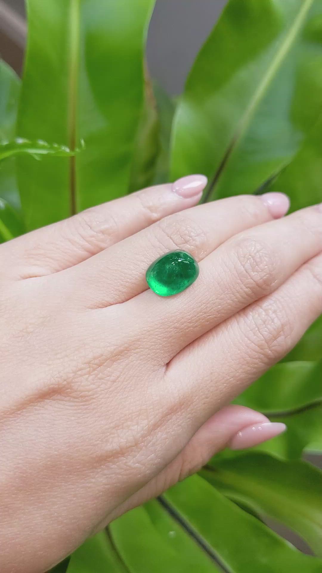 6.68 Ct. Cabochon Emerald from Pakistan Size Video