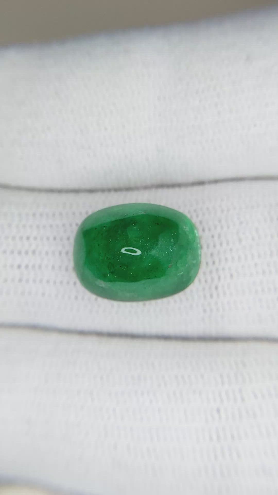 6.68 Ct. Cabochon Emerald from Pakistan Size Video