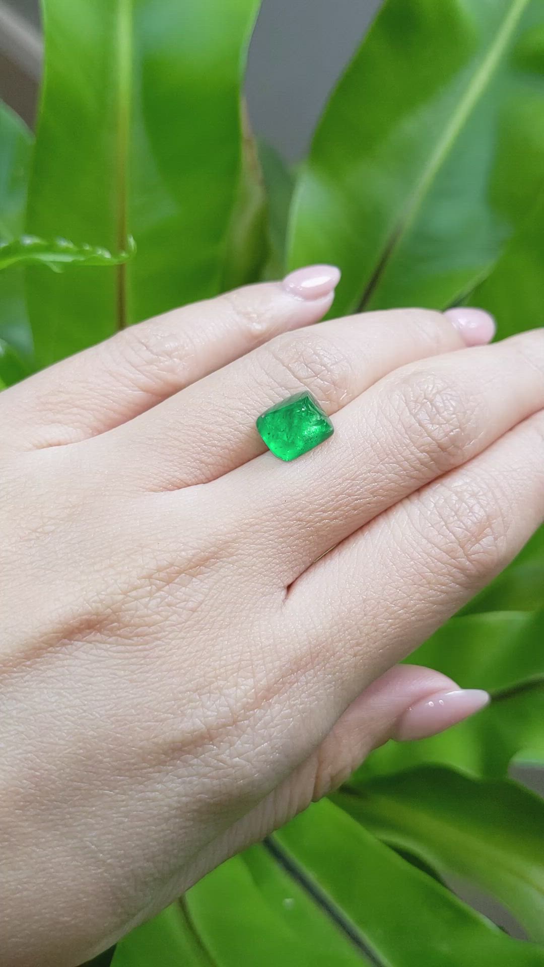 3.33 Ct. Cabochon Emerald from Pakistan Size Video