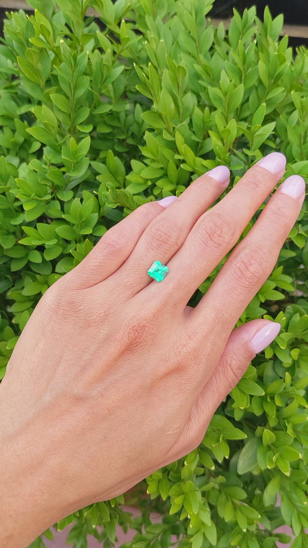 1.23 Ct. Emerald from Colombia Size Video