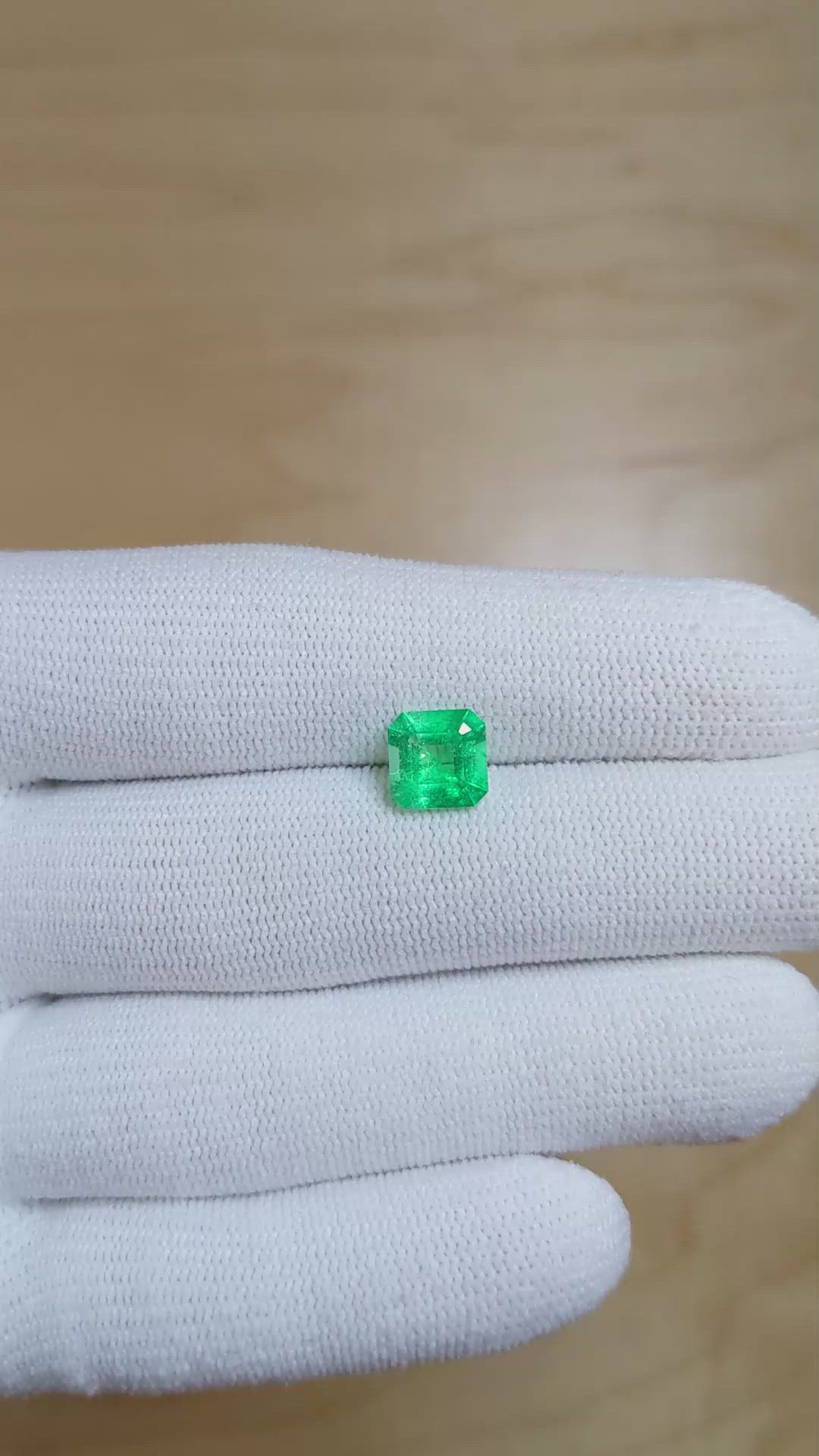 1.65 Ct. Emerald from Colombia Size Video
