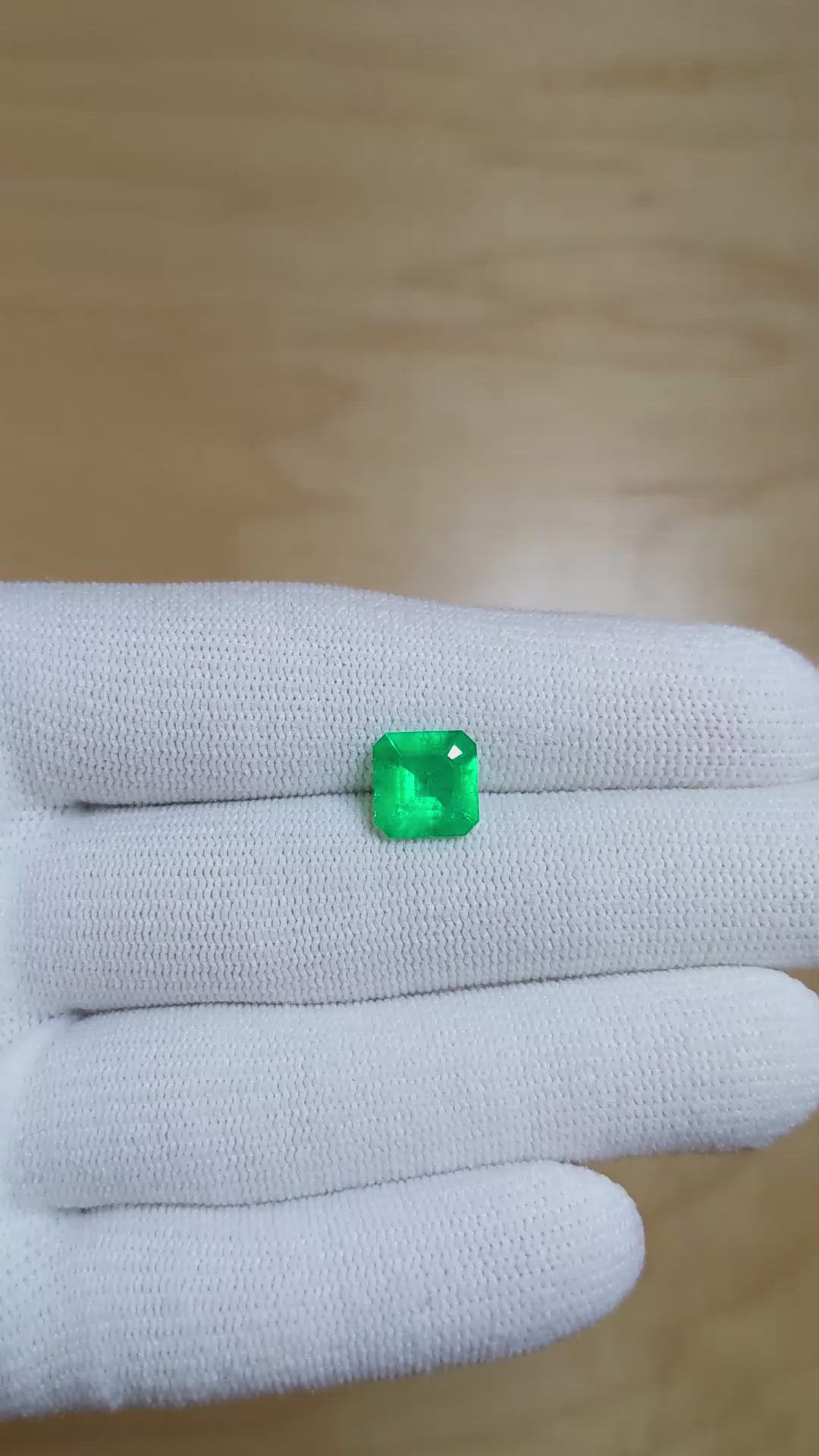 2.09 Ct. Emerald from Colombia Size Video