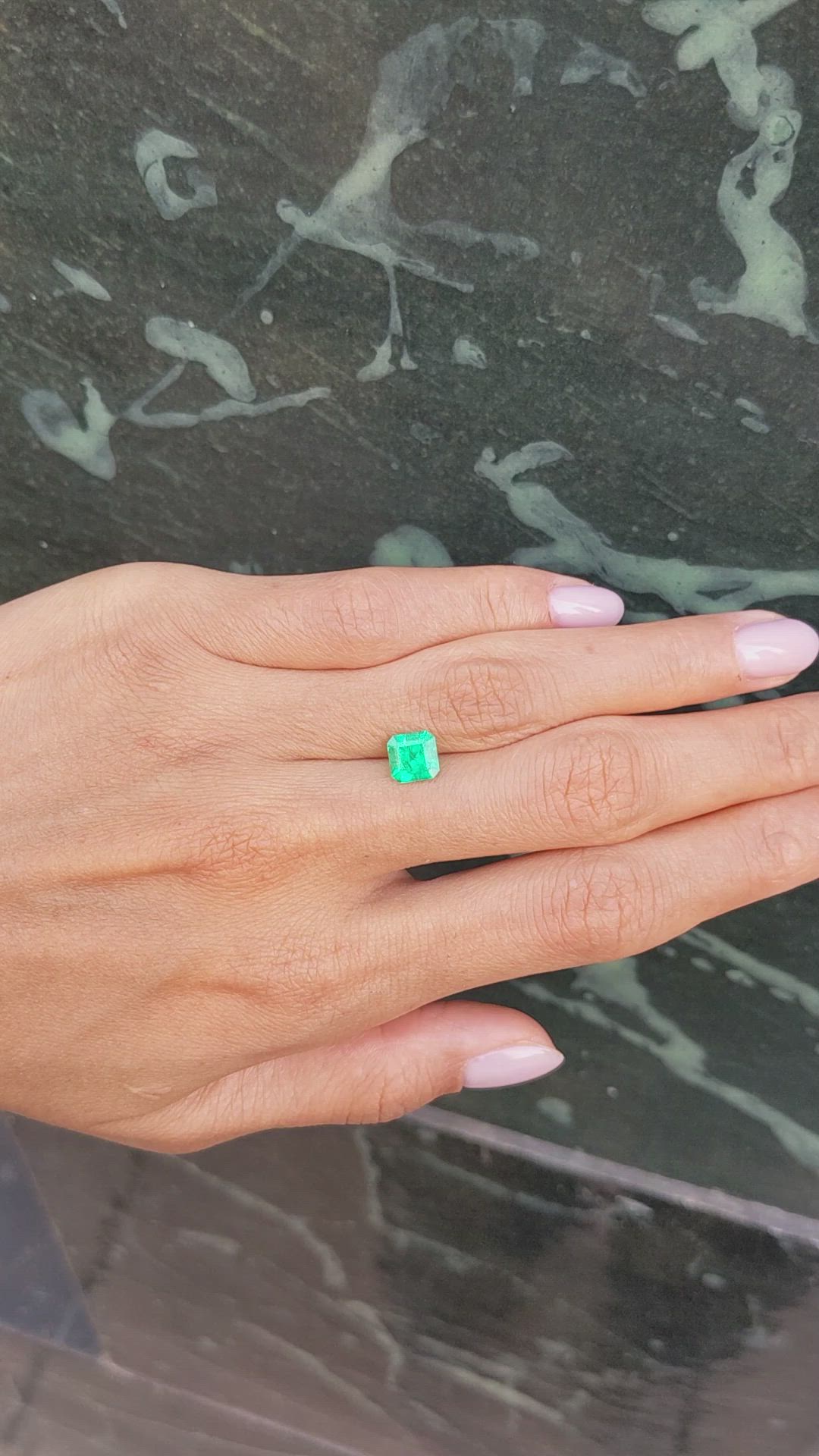 1.25 Ct. Emerald from Colombia Size Video