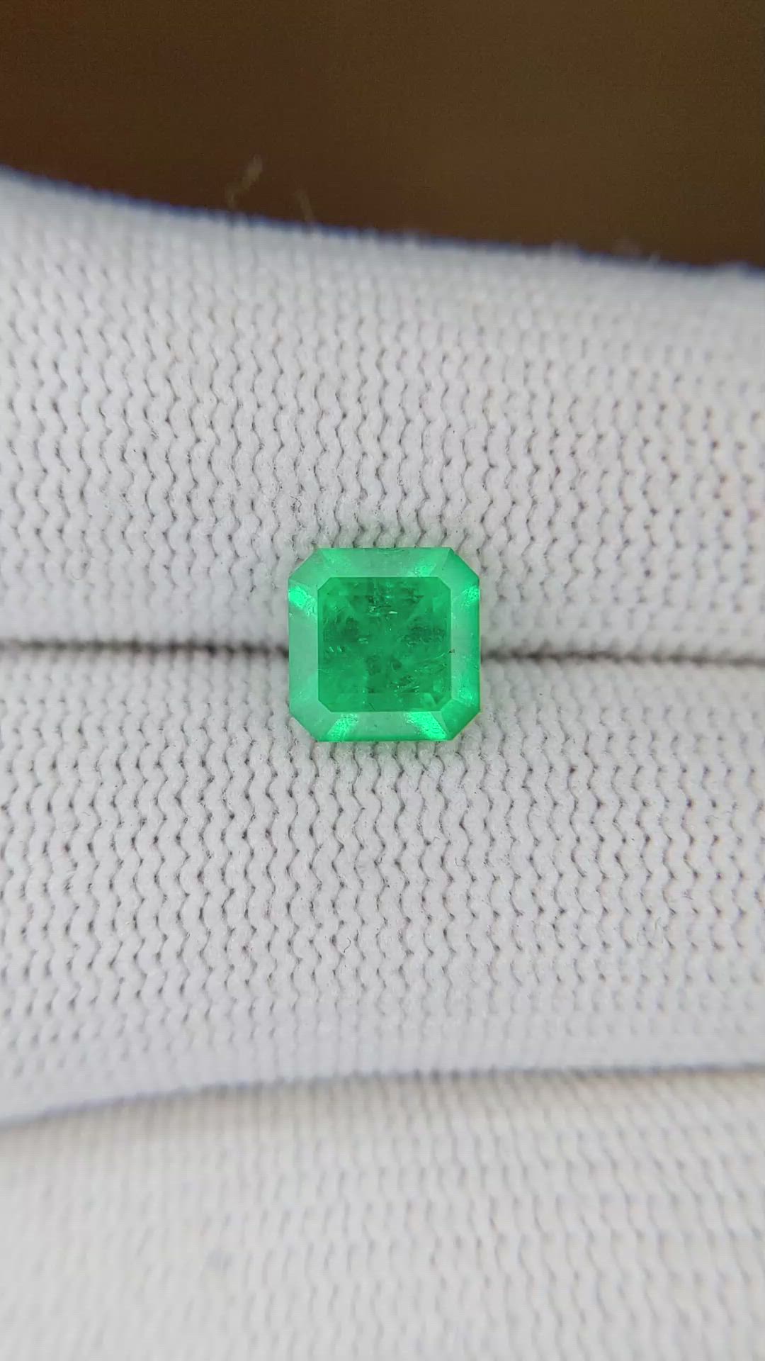 1.25 Ct. Emerald from Colombia Size Video