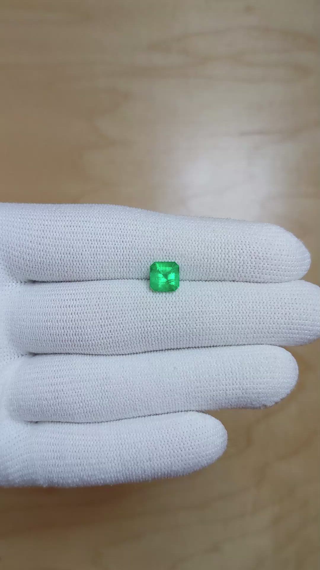 1.25 Ct. Emerald from Colombia Size Video