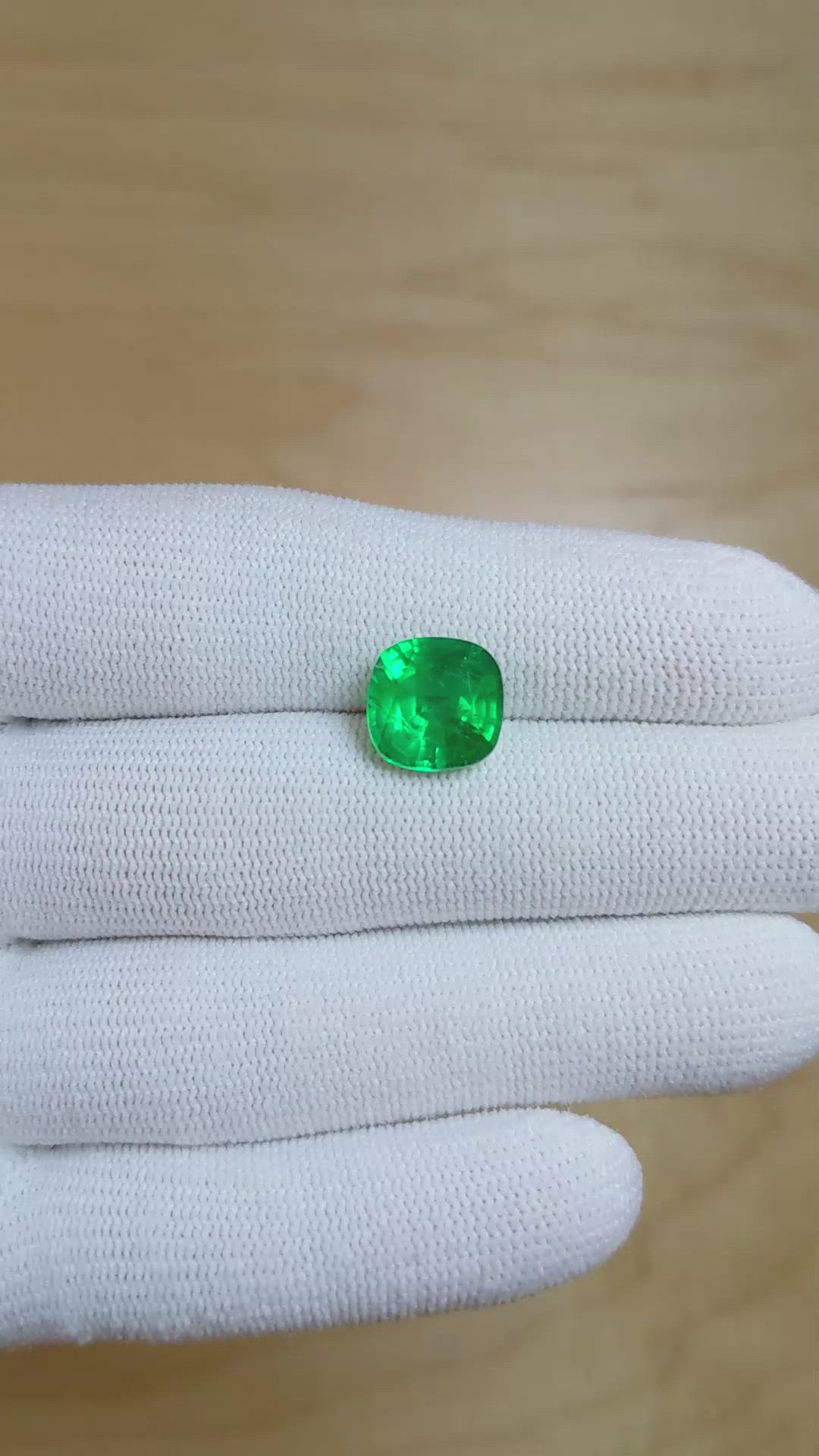 3.94 Ct. Emerald from Zambia Size Video