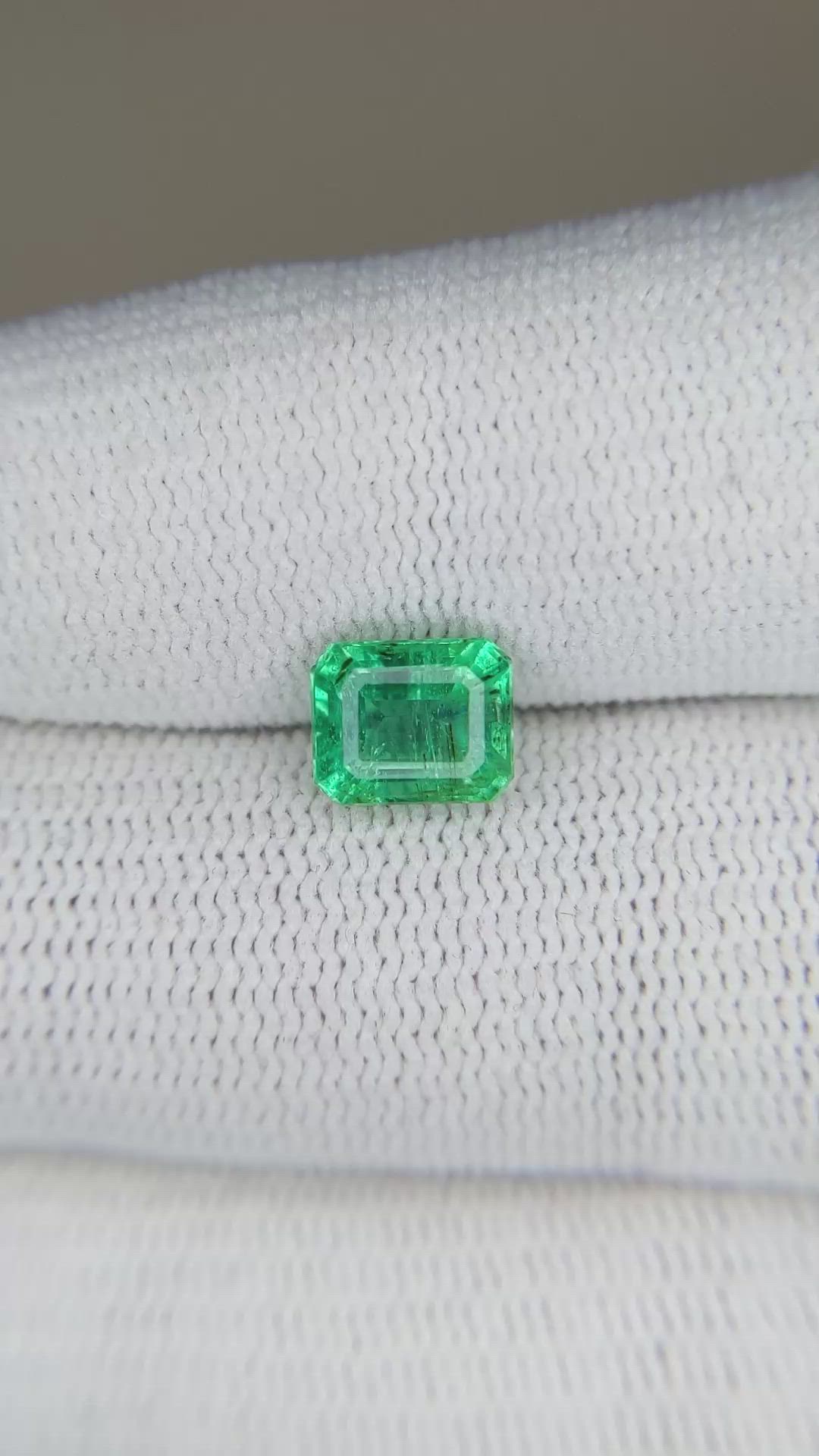 1.59 Ct. Emerald from Zambia Size Video