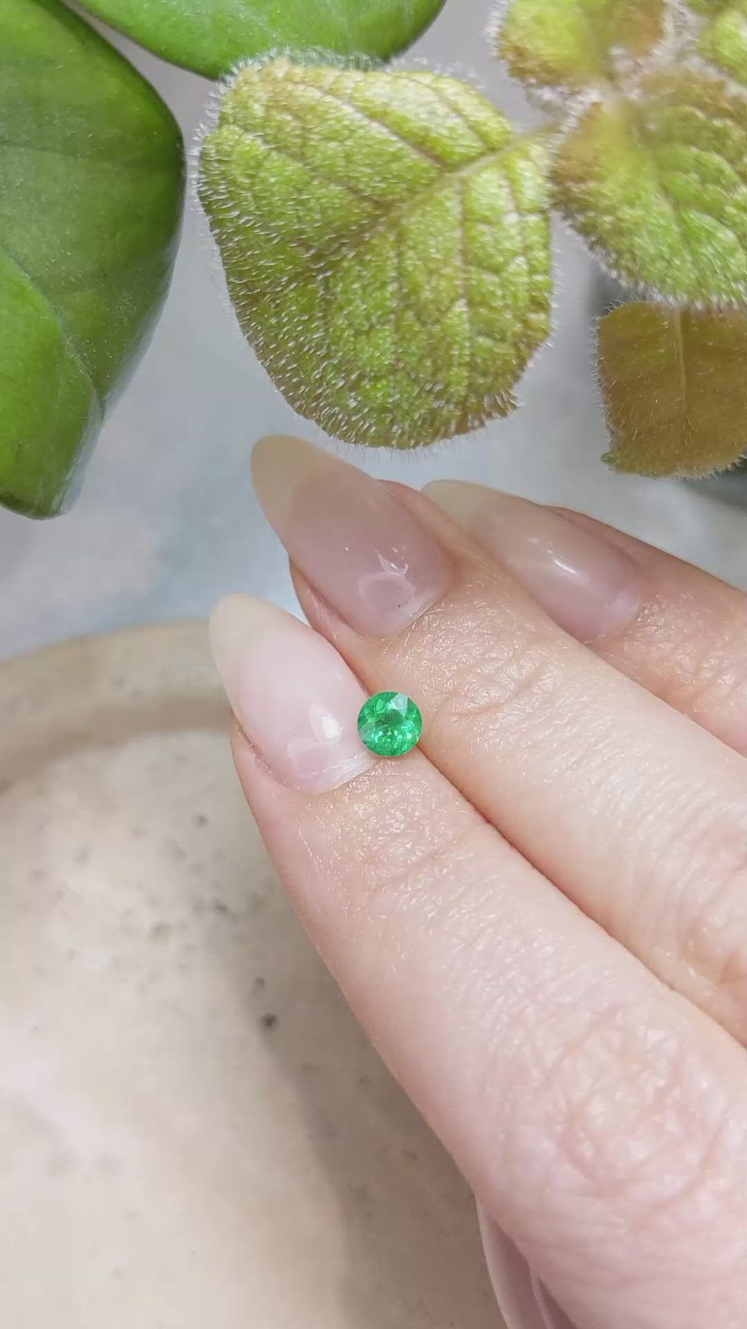 0.41 Ct. Emerald from Zambia Size Video