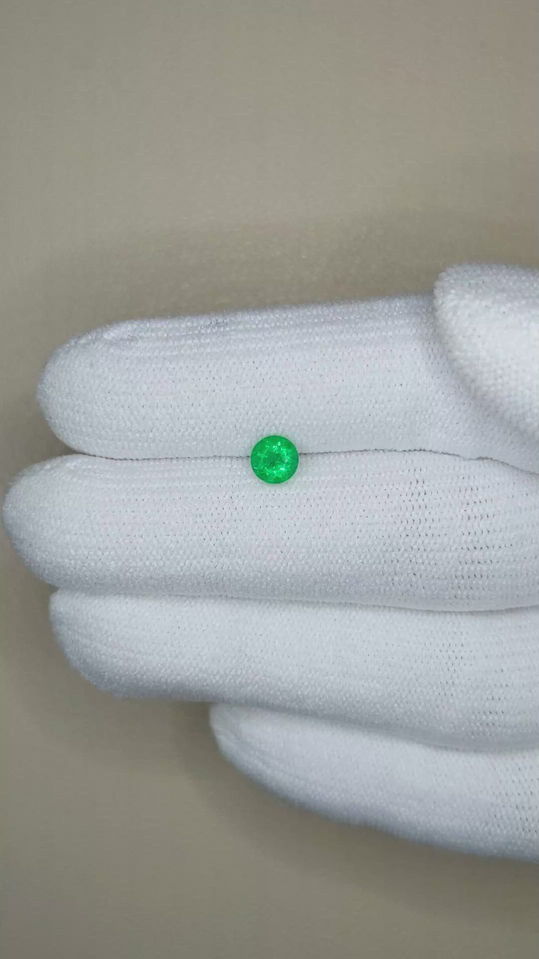 0.41 Ct. Emerald from Zambia Size Video