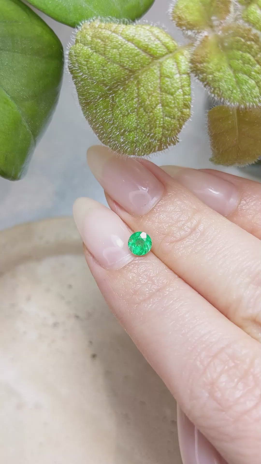 0.44 Ct. Emerald from Zambia Size Video