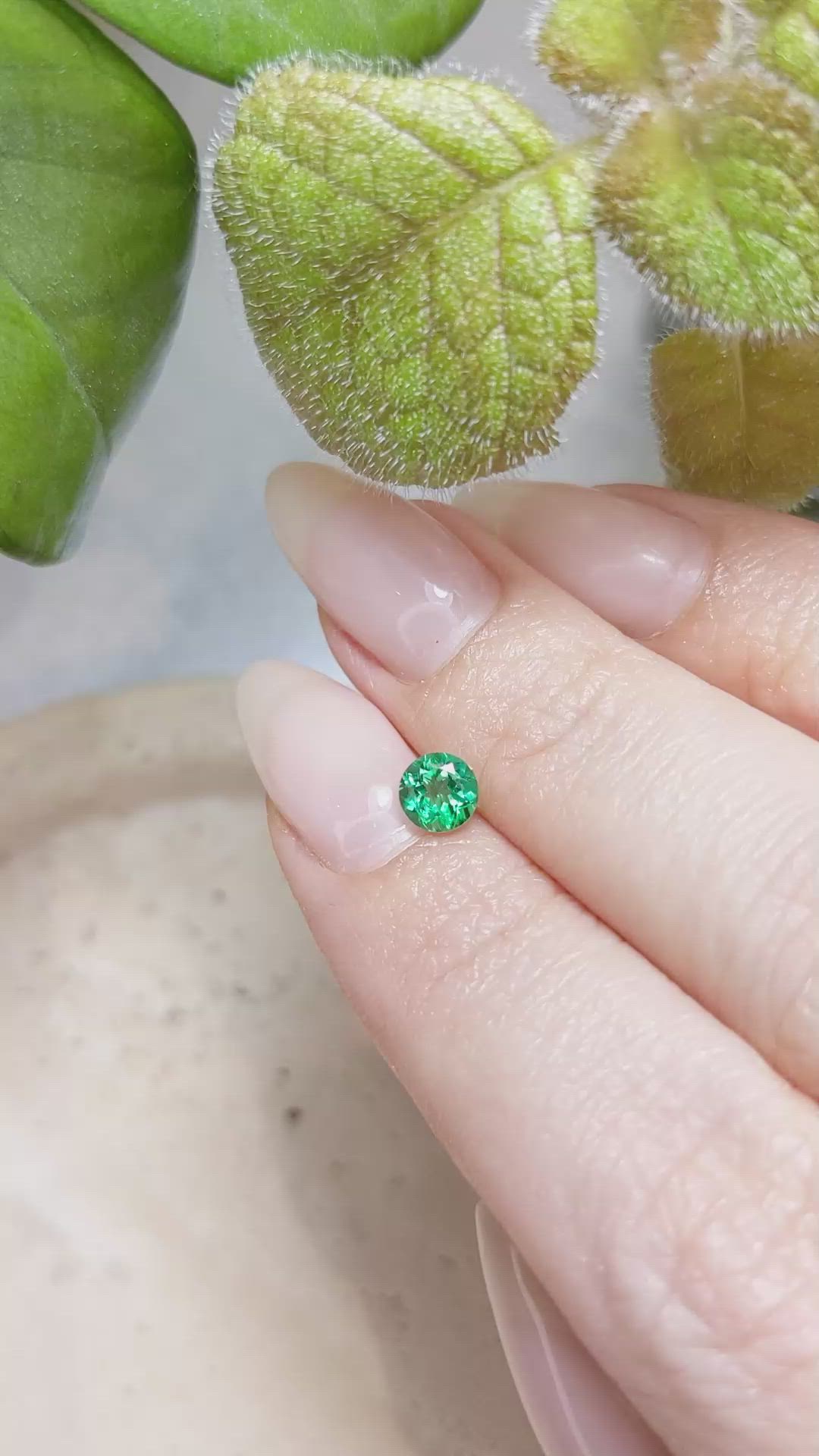 0.44 Ct. Emerald from Zambia Size Video