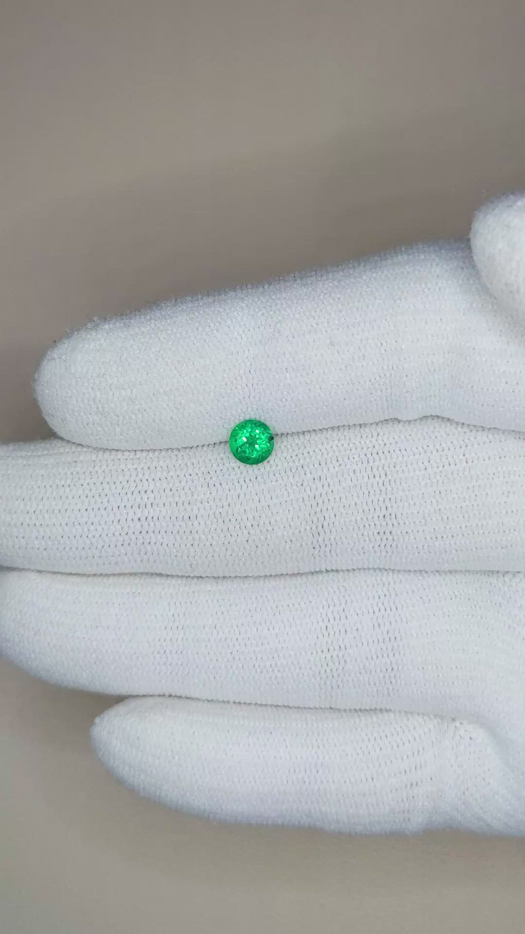 0.44 Ct. Emerald from Zambia Size Video
