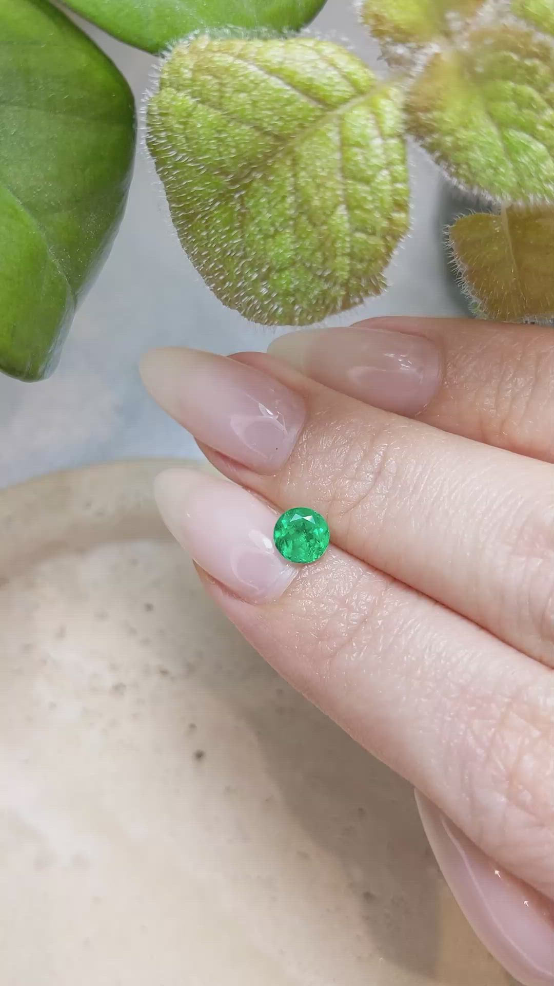 0.60 Ct. Emerald from Zambia Size Video